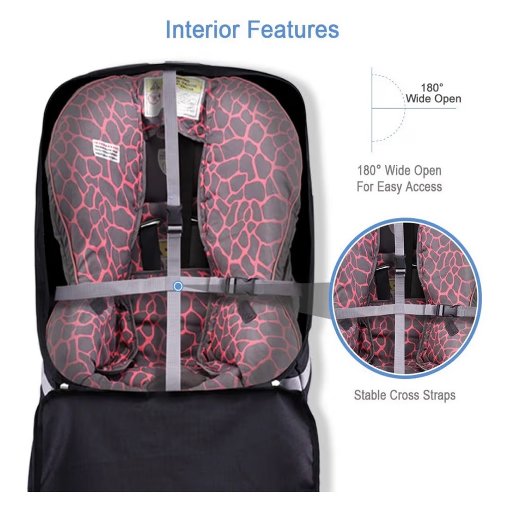 Black Car Seat Travel Bag - Picture 7 of 8